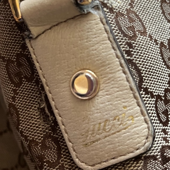 Authentic Gucci GG Canvas and Leather Abbey Messenger Bag - Picture 9 of 16